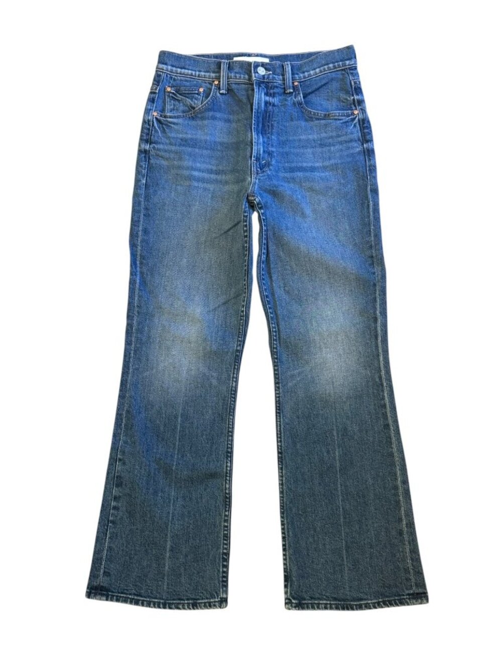 MOTHER The Scooter High Rise Ankle Bootcut Jeans It's A Small World Size 27 - Picture 8 of 16